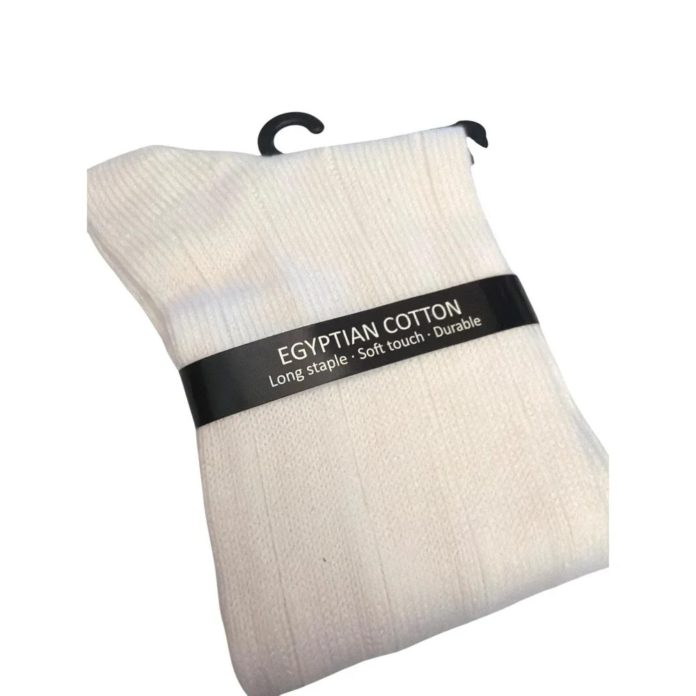 New Pantherella Egyptian Cotton Socks Luxury Ribbed White Old Money Quiet Luxury